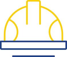 Helmet Line Two Colour Icon Design vector
