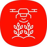 Agricultural Drones Line Curve Icon Design vector