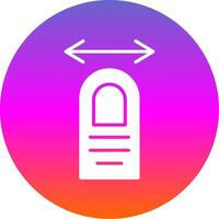 Tap Drag Glyph Gradient Circle Icon Design vector