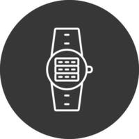 Server Line Inverted Icon Design vector