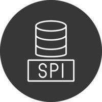 sql bases de datos línea invertido icono diseño vector