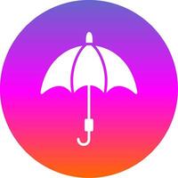 Umbrella Glyph Gradient Circle Icon Design vector