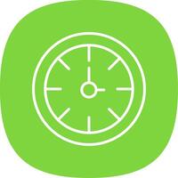 Clock Line Curve Icon Design vector
