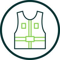 Jacket Line Circle Icon Design vector