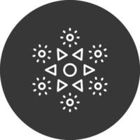Firework Line Inverted Icon Design vector