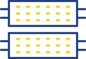 Led Line Two Colour Icon Design vector