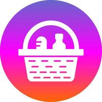 Picnic Basket Glyph Gradient Circle Icon Design vector