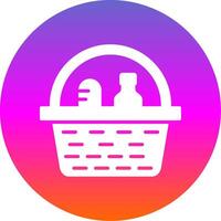 Picnic Basket Glyph Gradient Circle Icon Design vector