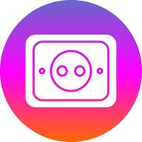 Socket Glyph Gradient Circle Icon Design vector