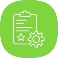 Quality Control Line Curve Icon Design vector