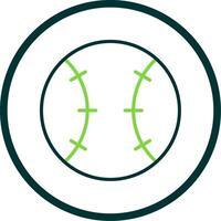 béisbol línea circulo icono diseño vector