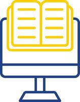 OnLine Two Colour Multi Circle Learning Line Two Colour Icon Design vector