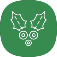 Holly Line Curve Icon Design vector