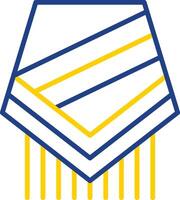 Poncho Line Two Colour Icon Design vector