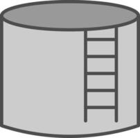 Storage Tank Line Filled Greyscale Icon Design vector