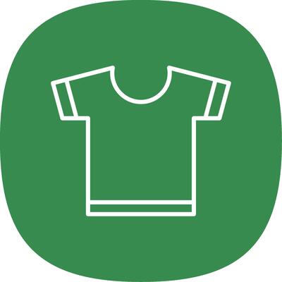 T Shirt Line Curve Icon Design