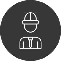 Architect Line Inverted Icon Design vector