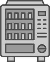Vending Machine Line Filled Greyscale Icon Design vector