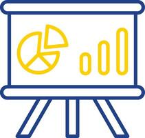 Whiteboard Line Two Colour Icon Design vector