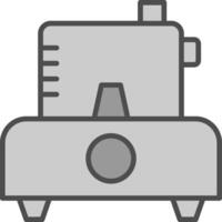 Food Processer Line Filled Greyscale Icon Design vector