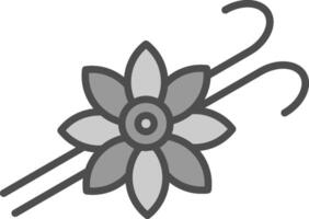 Vanilla Line Filled Greyscale Icon Design vector