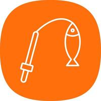 Fishing Line Curve Icon Design vector