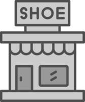 Store Line Filled Greyscale Icon Design vector