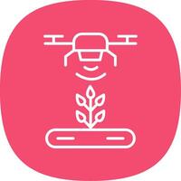 Automatic Irrigatior Line Curve Icon Design vector