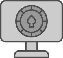 Gambling Line Filled Greyscale Icon Design vector