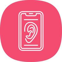 Mobile Phone Line Curve Icon Design vector