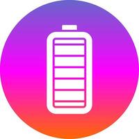 Battery Glyph Gradient Circle Icon Design vector