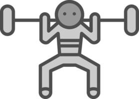 Workout Line Filled Greyscale Icon Design vector