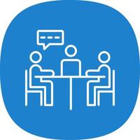 Meeting Line Curve Icon Design vector