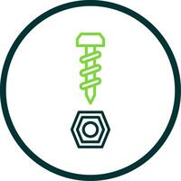 Ironware Line Circle Icon Design vector