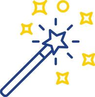 Magic Wand Line Two Colour Icon Design vector