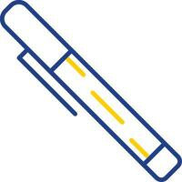 Pen Line Two Colour Icon Design vector