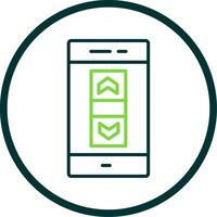 Scroll Bar Line Circle Icon Design vector
