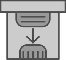 Save Line Filled Greyscale Icon Design vector