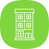 Appartment Line Curve Icon Design vector