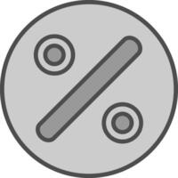 Divide Line Filled Greyscale Icon Design vector