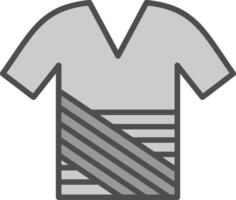 camisa línea lleno escala de grises icono diseño vector