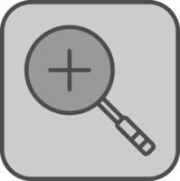 Zoom In Line Filled Greyscale Icon Design vector