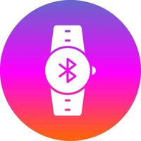 Bluetooth Glyph Gradient Circle Icon Design vector