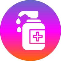 Soap Glyph Gradient Circle Icon Design vector