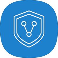 Connect Security Line Curve Icon Design vector