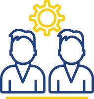 Group Team Line Two Colour Icon Design vector