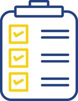 Check List Line Two Colour Icon Design vector