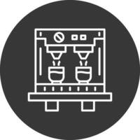 Coffee Machine Line Inverted Icon Design vector