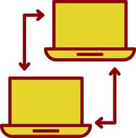 Computer Networking Vintage Icon Design vector