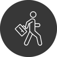 Man Line Inverted Icon Design vector